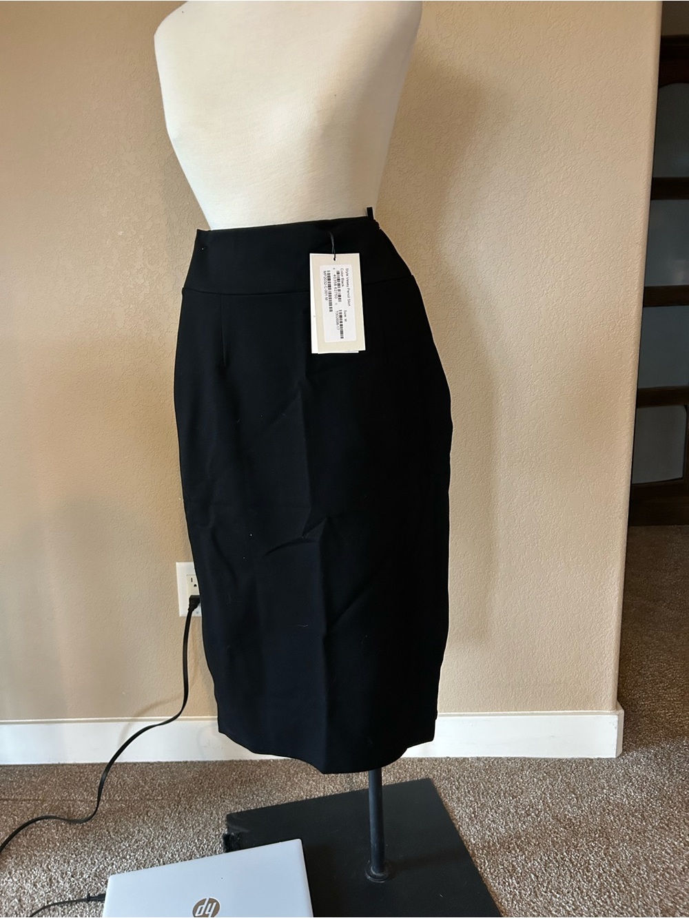 Marcella Women's Black High-Waist Pencil Skirt - Tailored Workwear